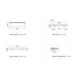 Flaminia Półka ceramiczna 54x14 cm Biały 5090S