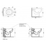 Flaminia Quick Wc stojąca, Biały QK117RG 
