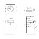 Flaminia Roll Umywalka półwpuszczana w blat 44cm biała RL44S