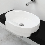 Flaminia Roll Umywalka półwpuszczana w blat 56cm biała RL56S