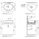 Flaminia Roll Umywalka stawiana na blat 56cm biała RL56L