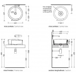 Flaminia Roll Umywalka stawiana na blat 44cm biała/platyna RL44LPLA