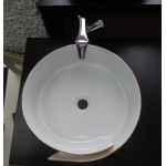 Flaminia Roll Umywalka stawiana na blat 44cm biała/złota RL44LOR