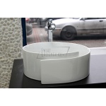 Flaminia Roll Umywalka stawiana na blat Ø 44 cm Biały RL44L