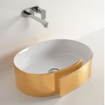  Flaminia Roll Umywalka stawiana na blat 56x42 cm złoty RL56LOR