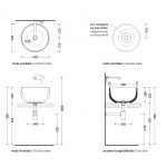 Flaminia Saltodacqua Umywalka stawiana na blat Ø42 biały SD42L