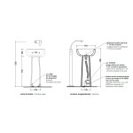 Flaminia Settecento Postument umywalkowy biały mat SECOL