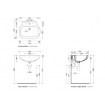  Flaminia Sprint Umywalka Ścienna 64cm Biała 64x52x18cm SR64L