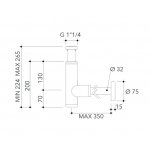 Flaminia Syfon do umywalki Stal szczotkowana SIFLXACC