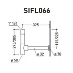 Flaminia Syfon teleskopowy do umywalki chrom SIFL066