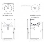 Flaminia Twin Set Slim 42 Umywalka stawiana na blat Ø 42 cm biała TW42C
