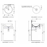  Flaminia Twin Set Slim 42 Umywalka stawiana na blat Ø 42 cm carbone TW42CCAR
