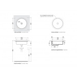 Flaminia Twin Set Umywalka podblatowa 43cm czarna 5057NER