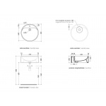 Flaminia Twin Set Umywalka Stawiana na Blat 52cm biała 5050/A