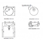 Flaminia Twin Set Umywalka Ścienna 52cm biała 5050/S