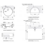 Flaminia Twin Set Umywalka półwpuszczana jednootworowa 52 cm biała 5054
