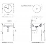 Flaminia Twin Set Umywalka wpuszczona w blat 42 cm biała 5055/42C