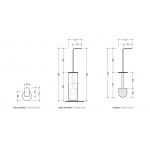 Flaminia Two Szczotka do WC chrom TWOPF