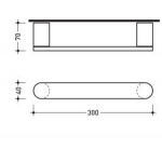 Flaminia Two Wieszak na Ręcznik 30cm chrom TWO30