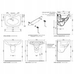      Flaminia Void Umywalka Ścienna 70x52 cm biała VD70L WIETRZENIE MAGAZYNÓW!!