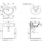      Flaminia Void Umywalka Ścienna 60x50 cm biała VD60L WIETRZENIE MAGAZYNÓW!!