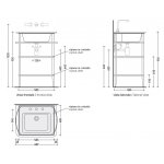 Flaminia Volo Szafka stojąca pod umywalkę 68,2x48,5x90 cm chrom VL66M