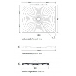 Flaminia Water Drop Brodzik 80x100 cm Biały DR8010