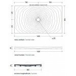 Flaminia Water Drop Brodzik 80x140 cm Biały DR140