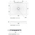 Flaminia Water Drop Brodzik 70x100 cm Biały DR100