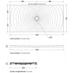 Flaminia Water Drop Brodzik ceramiczny 80x160 cm Czarny DR8016NER