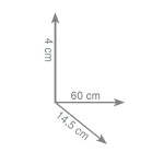 Freddi Design Cri Półka 60 cm Ścienna chrom CRI02