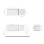 Galassia CORE Szafka wisząca 90x46 cm Fango 2064FA