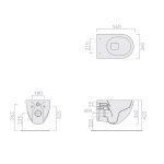 Galassia Dream miska wisząca bezrantowa 56x36 + deska wolnoopadająca biały 7317+7314