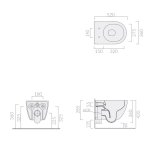 Galassia Dream miska wisząca bezrantowa 52x36 + deska wolnoopadająca biały 7334+7330