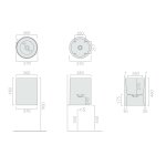 Galassia DREAM Umywalka stawiana na blat ∅ 36 cm Szary mat 7305GM