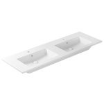 Galassia Eden Umywalka 2-komorowa z 2 otworami na baterię ścienna lub wpuszczana w blat 141x46 cm Biały 7228