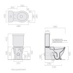 Galassia ETHOS Spłuczka do kompaktu 16x29 cm Biały 8454