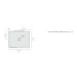 Galassia FOLIA Brodzik ceramiczny prostokątny 90x70 cm Piaskowy 1040SA