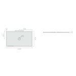 Galassia FOLIA Brodzik ceramiczny prostokątny 140x80 cm antracyt 1052NEMT