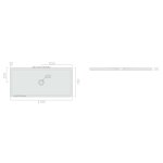 Galassia FOLIA Brodzik ceramiczny prostokątny 170x70 cm Biały mat 1046MT