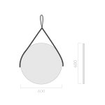   Galassia Lustro okrągłe Ø60 cm z ramą Białą 6125BI W MAGAZYNIE!!