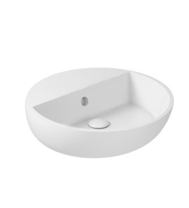 Galassia M2 Umywalka stawiana na blat okrągła ∅ 48 cm Biały 5203