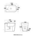 Galassia Meg 11 Bidet stojący 55x35 cm Biały 5410