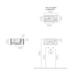 Galassia PLUS DESIGN Umywalka ścienna lub nablatowa 40x20 cm Biały 6030