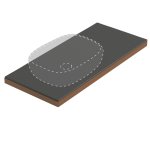 Galassia Półka pod umywalkę wisząca 80x45,5 cm Czarny mat 2087