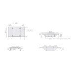 Galassia Półka pod umywalkę wisząca 80x45,5 cm Czarny mat 2087