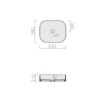 Galassia SMARTB Umywalka stawiana na blat 45x38 cm Biały mat 7406MT