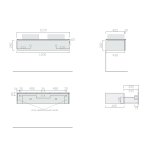 Galassia Szafka wisząca pod umywalkę 120x45,5 cm Drewno dębowe 2096