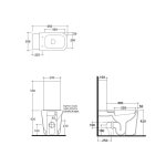 Galassia XES Ceramiczna spłuczka do kompaktu 29x16 cm Biały mat 9911MT