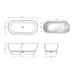 Galatea Design Arrezo Grande Wanna wolnostojąca 170x80 biały połysk GWARG170.GPB.WH